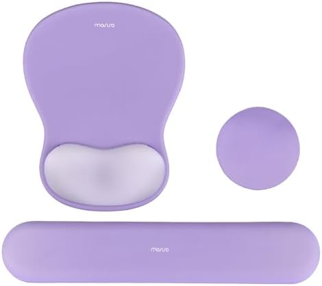 MOSISO Wrist Rest Support for Mouse Pad&Keyboard Set, Purple
