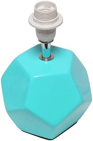 Simple Designs LT2065-BLU Round Prism Mini Table Lamp with Matching Fabric Shade Blue (Pack of 24)