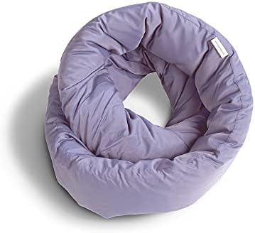Huzi Infinity Pillow - Home Travel Soft Neck Scarf Support Sleep (Purple)