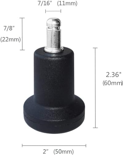 5PCS Bell Glides High Profile Bell Glides Replacement Office Chair or Stool Swivel Caster Wheels to Fixed Stationary Castors with Self Adhesive Felt Pads for Carpet, Chair Feet Wheel Stopper