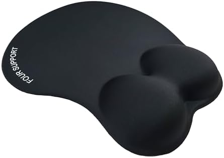 Ergonomic Gel Mouse Pad with Wrist Rest for Pressure-Relief – Orthopedic Style Wrist Support, Physiotherapist Brand 10.1L x 8.5W inches