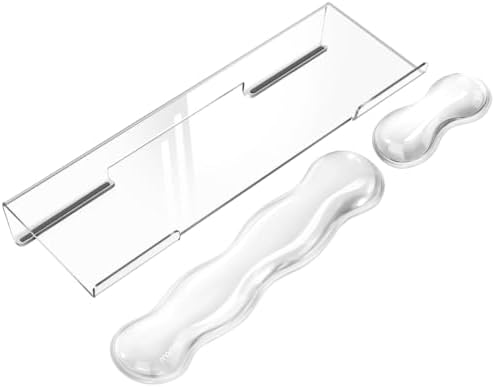 MOSISO Gel Wrist Rests for Keyboard and Mouse, Transparent