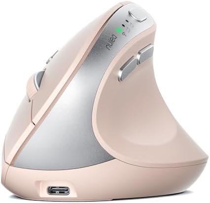 Nulea Ergonomic Vertical Wireless Mouse with Silent Click and Rechargeable
