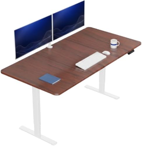 VIVO Dark Walnut 71 x 36 in Standing Desk, DESK-KIT-1W7D-36