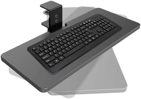 Large Under Desk Rotatable Computer Keyboard and Mouse Tray, Extra Sturdy Desk Swivel Clamp, Ergonomic Keyboard & Mouse Tray for Typing in Home, Office Work, 22.8” x 9.8”