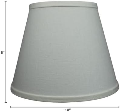 FenchelShades.com Lampshade 6" Top Diameter x 10" Bottom Diameter x 8" Slant Height 6x10x8" with Spider Attachment Diameter 0.4 Inch for Lamps with a Harp (Designer Linen Off White)