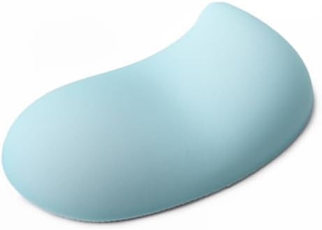 Ergonomic Mouse Wrist Rest Pad, Small Gel Mouse Keyboard Support Cushion Non-Slip Base, for Easy Typing and Wrist Pain Relief Office Computer, Laptop, PC Gaming (Blue)