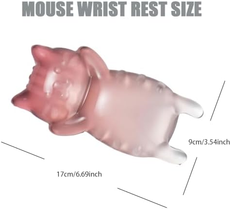 Ergonomic Gel Mouse Wrist Rest – Clear Cute Cat Mouse Wrist Rest