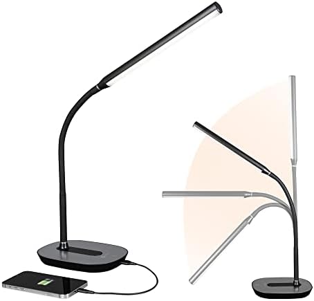 OttLite Strive LED Desk Lamp with USB Port, Black
