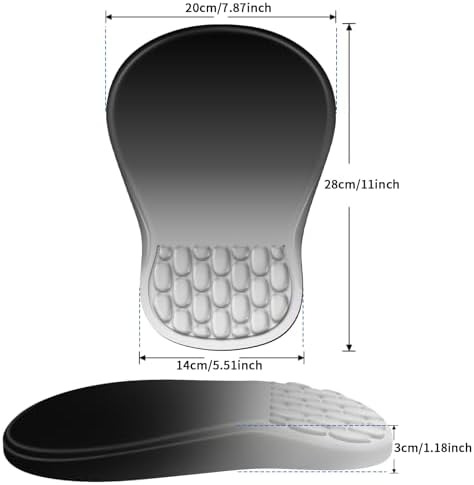 YIWEI Ergonomic Mouse Pad with Wrist Rest for Carpal Tunnel Pain Relief