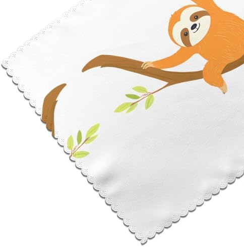 Sloth Stretching Prints Placemats Set of 6 12x18in – Durable Table Layers for Stylish Home & Hotel Decor