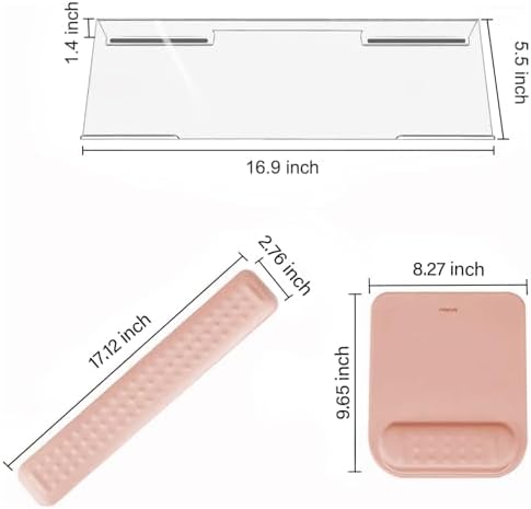 MOSISO Keyboard Stand&Wrist Rest Support for Keyboard &Mouse Pad Set