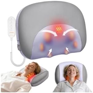 3-in-1 Neck Massager Pillow with Heat, 4D Shiatsu Kneading