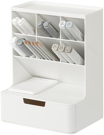 BLUE GINKGO Hive Pen Desk Organizer, White, Made in Kore