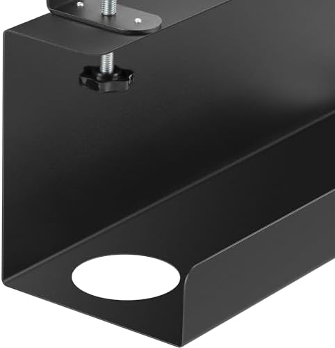 ZhiYo 16in Cable Management Under Desk Tray, 4.9in W x 5.9in H, Black