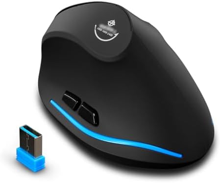 Ergonomic Wireless Mouse, Vertical F 35A Shape with Finger Groove Support for Office Work and Gaming Sessions