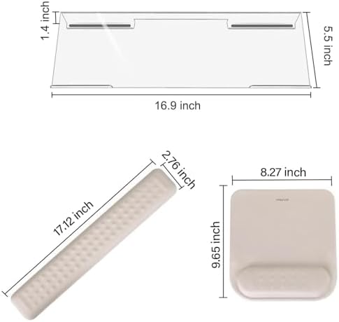 MOSISO Keyboard Stand&Wrist Rest Support for Keyboard &Mouse Pad Set