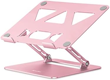 Aoviho Adjustable Laptop Stand Bundle with Tablet Stand for Desk (Rose Gold)