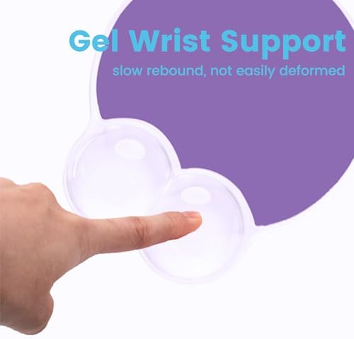 Ergonomic Gel Mouse Pad with Wrist Support, Clear Cooling Gel Wrist Pad