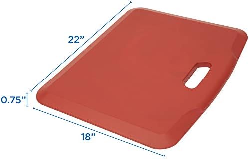 Mount-It! Standing Desk Floor Mat, 18x22, Red