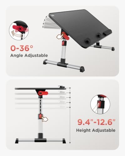 Laptop Desk Table, SAIJI Adjustable Laptop Stand, Portable Lap Desks