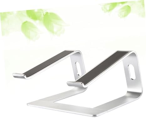 jojofuny Aluminum Laptop Cooling Stand Ventilated Riser for Home Office Use Lightweight Portable Design with Non-Slip Pads Compatible with Laptops