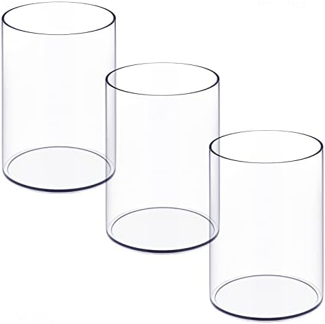 3 Pcs Stylish Clear Acrylic Desk Organizer Pen and Pencil Holders