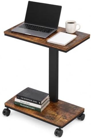 Moricher Rolling Desk Adjustable Height, Small Standing Desk with Wheels
