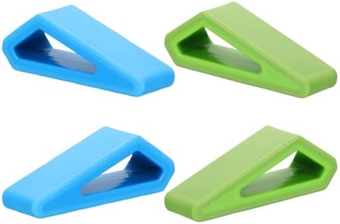 PATIKIL Laptop Wedge, 4-Pack Portable Laptop Stand Computer Notebook Holder Keyboard Stand Lifter Risers Plastic Anti-Slip Ventilated Elevated Feet for Desktop Keyboard Tablet, Green/Blue