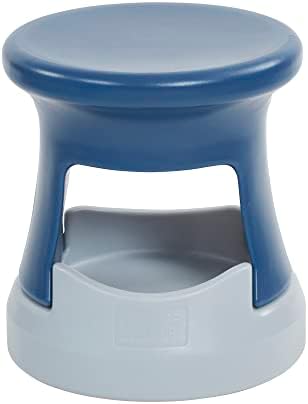 ECR4Kids Active Storage Wobble Stool, 15in Seat Height, Childrens Furniture, Navy/Light Grey