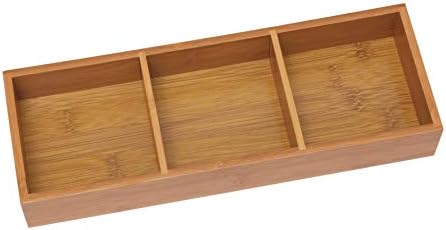 Lipper International 823 Bamboo Wood 3-Compartment Organizer Tray, 11 5/8" x 4 1/8" x 1 3/4"