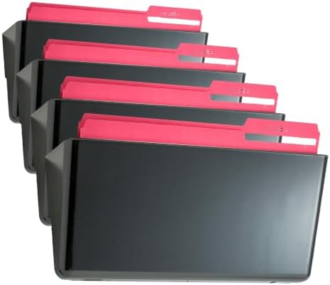 Officemate Wall File, Legal Size, Black (21442) (Pack of 4)