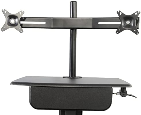 Kantek Dual LCD Monitor Arm for STS800/STS810 Sit to Stand Systems (STS802), Black