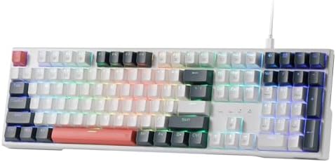Redragon K668 108-Key Hot-Swap Wired RGB Gaming Keyboard, Extra 4 Hotkeys