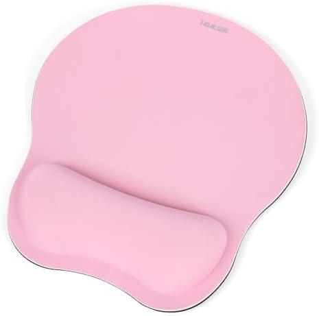 TIDALSOIL Ergonomic Mouse Pad with Memory Foam Wrist Support, Pink