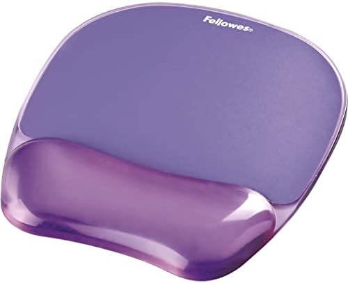 Fellowes Crystals Gel Mouse Pad with Wrist Rest - Purple (91441) (Pack of 4)