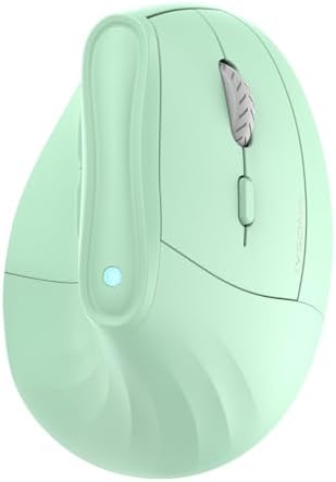 KYSONA Ergonomic Mouse Wireless, Bluetooth Vertical Mouse, 5-Level Adjustable DPI, 2.4G Silent Switch Mice for Windows, MacOS, IPadOS, Laptop, PC, Green