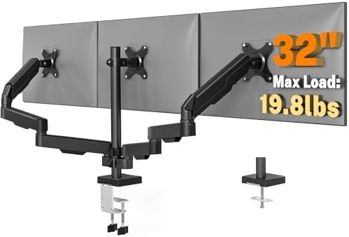 5Rcom Triple Monitor Mount Stand for 17-34 Inch Computer Screens