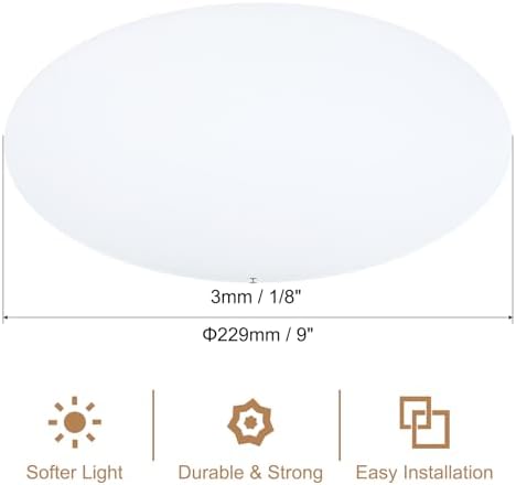 PATIKIL Lampshade Diffuser, 9" Diameter Frosted White