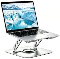 Laptop Stand with 360° Rotating Heavy Base, Foldable Adjustable