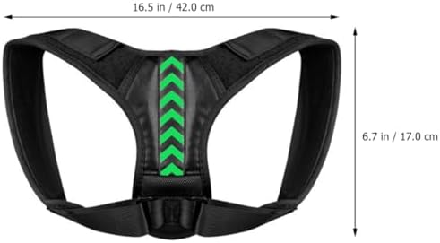 Adjustable Hunchback Corrector Back Brace Upper Back Posture Corrector Strap with Shoulder Support Belt for Sitting Posture Men and Women 16.53 X 6.69 X 0.39 in