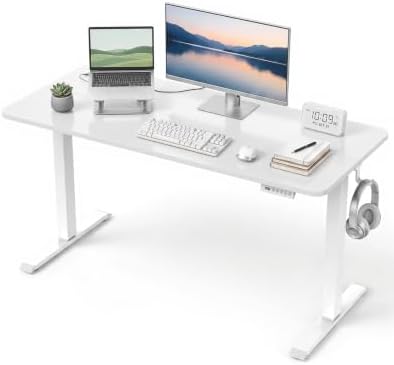 Standing Desk, 55 × 24 Inches Electric Height Adjustable, Home Office
