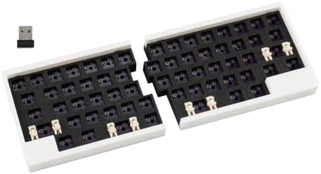 YMDK WHKB Wireless Split Mechanical Keyboard, 2.4G Ergonomic Split Hot Swap Keyboard, Programmable Vial Gaming Keyboard Kit