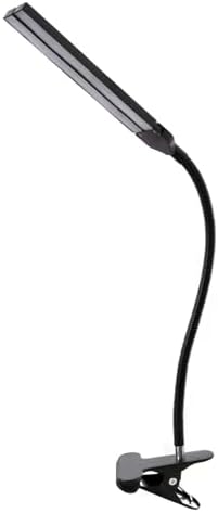 LED Desk Lamp with Double Heads for Eye Care and Dimming Options for Student and Office Use Adjustable Lamp with USB Power Supply (Black)
