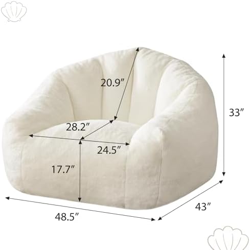 HUGHEAVEN Max Giant Bean Bag Chair, Bean Bag Sofa for Adults & Teens
