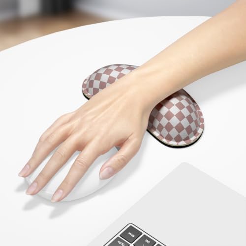 Dapesuom Mouse Wrist Rest, Cute Ergonomic Memory Foam Mouse Wrist for Computer Desk Mats Support, Hand Rest Pad Cushion for Gaming, Office, Laptop, Men, Women, Pain Relief & Easy Typing, Dusty Rose