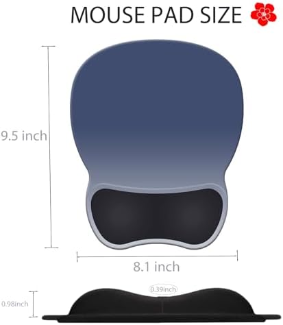 Ergonomic Mouse Pad with Wrist Rest, Comfortable Gel Concave Mouse Pad