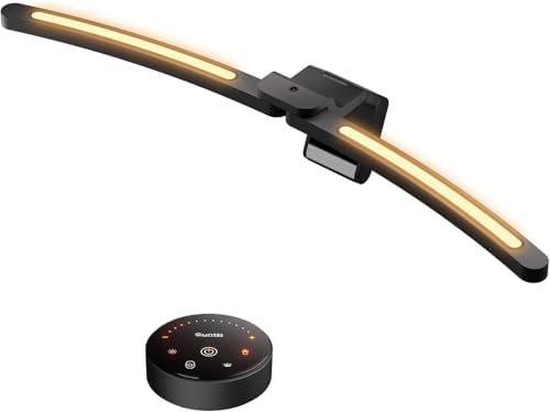 Quntis Curved Monitor Light Bar for 34"+ Ultrawide, Curve-Matching Pivoting