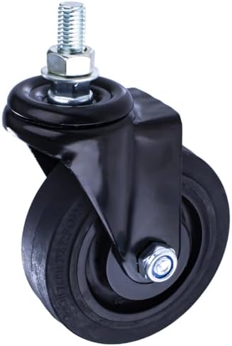 4 Inch Stem Caster Wheel Heavy Duty Threaded Quiet 360° Swivel Caster for Cart,Furniture,Office Desk Chair,Caster,Workbench,Garage Storage,Tool Cabinet Wheels Replacement