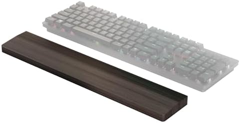 Keyboard Wrist Rest, Wooden Wrist Rest for Keyboard, 17.3-inch Length and 22mm Thickness, Bamboo Wood Palm Rest, Ergonomic Design for Mechanical Gaming Keyboard, Stain Resistant